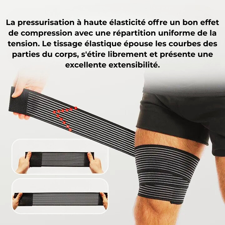 Bande de Compression Élastique Multifonction – Soutien Renforcé pour Genou, Coude et Jambe – MyPriority®