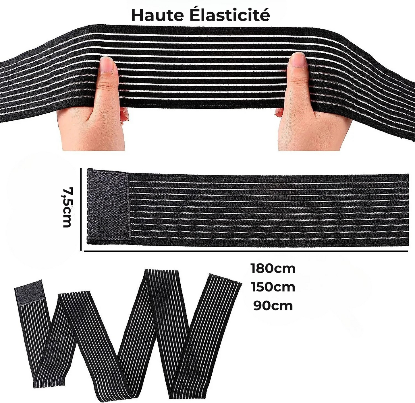 Bande de Compression Élastique Multifonction – Soutien Renforcé pour Genou, Coude et Jambe – MyPriority®