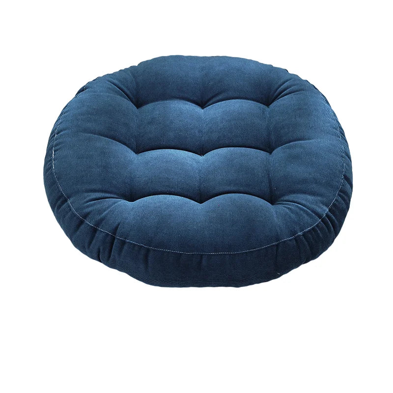 🧘‍♂️ Coussin de Sol Rond en Velours Côtelé – L’alliance du confort et de l’énergie douce 🌿 Confort premium | 🎯 Récupération naturelle | 💛 Style cocooning