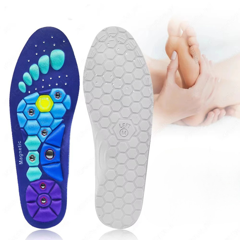 Semelles magnétiques de massage orthopédiques – Réflexologie plantaire, soulagement des douleurs, 3 coloris