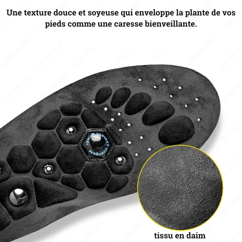 Semelles magnétiques de massage orthopédiques – Réflexologie plantaire, soulagement des douleurs, 3 coloris